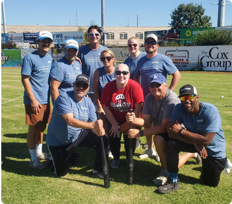 Heritage team competes in Aurora's Wiffle Ball tournament.