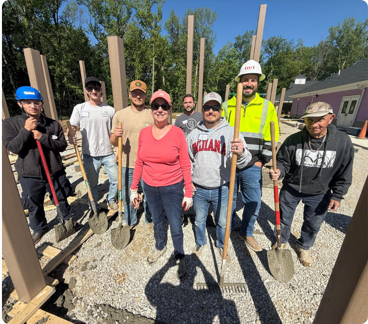 Larry Barnhill, Community Relationship Banker, volunteers at Habitat for Humanity Home Build